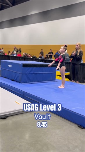 Brynlee USAG Level 3 Vault, first meet of 2026 Season 8.45