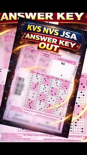 KVS NVS Answer Key 2026 Out| My Score KVS NVS JSA #kvs #kvsnvs #kvsanswerkey #answerkey #nvs