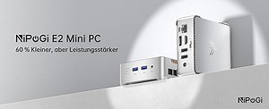 NiPoGi Essenx E2 Mini PC, Ιntel Alder Lake-N97(4C/4T, bis zu 3,6 GHz), 8 GB DDR4 256 GB M.2 SSD Mini Desktop Computer W-11 Pro, HDMI, DP, Dual-WiFi, 4K Dual Display Micro-PC mit VESA für Schule/Büro.