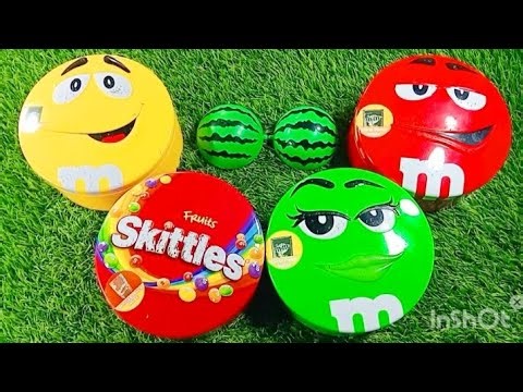 Colorful M&M's and Skittles Candy Fun Video