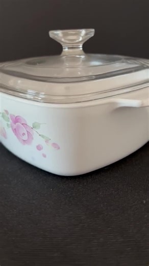Corning Ware - Country Rose Pattern - 1.5L Casserole Dish With Glass Lid & Plastic Cover - Vintage Floral Cookware - Etsy UK