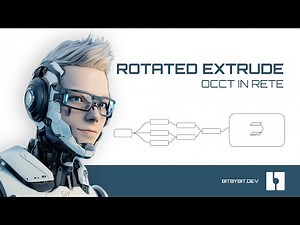 Learn How To Create Rotated Extrusion With OCCT Kernel Algorithms In Rete Editor On Bitbybit