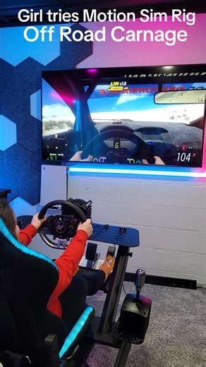 Girl tries #motionsimulator for the first time Off Road Crazyness I'm #forzahorizon5 in the #Yaw2 #funny