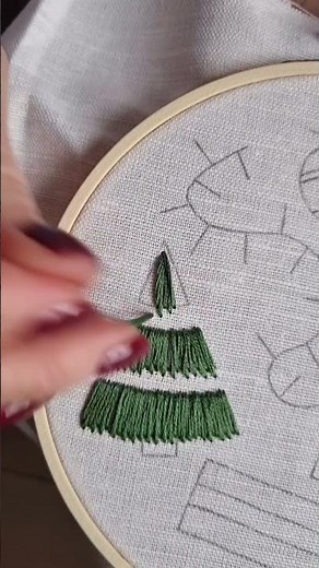 🎄 Cozy holiday stitches – Christmas Elements embroidery pattern ✨ #embroidery #christmas #tutorial
