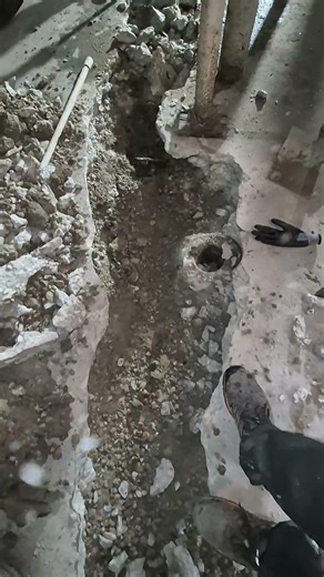 replacing main sewer line