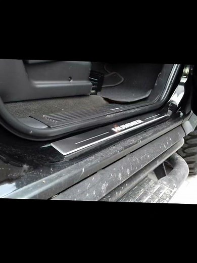 Led door sills HUMMER H2 - Stainless steel