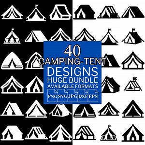 Camping Tent SVG Bundle: 40 Unique Vector Designs (digital Download) - Etsy UK