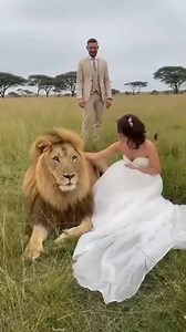 22K views · 107 reactions | Lion Suddenly Attacks Bride During Safari Wedding! #lionattack #weddinggonewrong #safarimoment #wildlifeincident #caughtoncamera #unexpectedmoment #shockingfootage #dramaticrescue #viralshorts #aigenerated#aigeneratedart | Pawsitive | Facebook