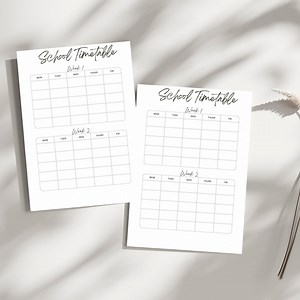 2 Weekly School Planner | 2 Week Timetable | Digital Download - Etsy Australia