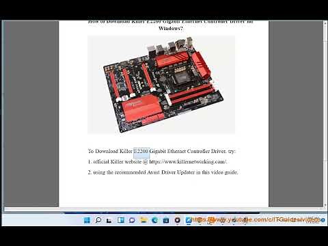 Download Killer E2200 Gigabit Ethernet Controller Driver for Windows 11/10/8/7