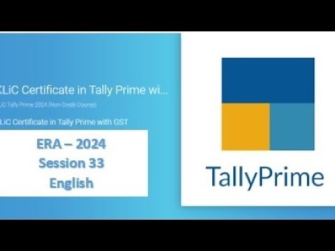 KLiC Tally Prime Era Session 33 questions English Era Session 33