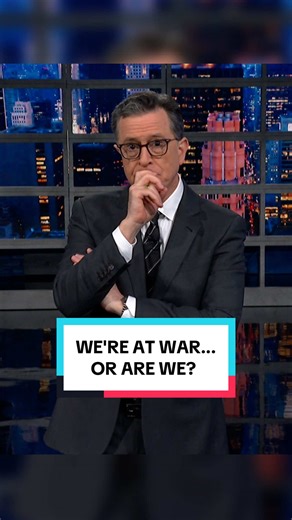 Trump likes to act first and seek congressional approval later. #StephenColbert