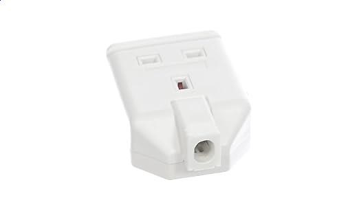 Masterplug ELS13W-01 Heavy Duty Single Socket Trailing Socket, without Plug and Cable, 13 Amp, White