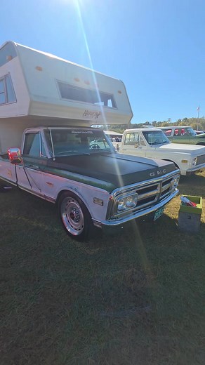 I love checking out these camper builds on ol c10s and Squarebody trucks. Seen this one at c10 revival and it had everything including the kitchen sink! #squarebody #3Ns #c10 #camper | Josh Knight