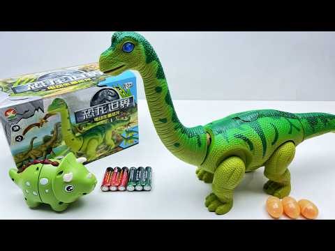 8-Minute Electric Toy Unboxing:Dinosaur World Electric Egg-Laying Dinosaur Triceratops Brachiosaurus
