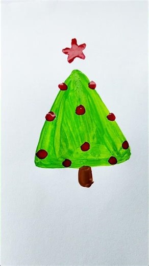 Easy Christmas Tree Drawing for Kids | Simple Holiday Art Tutorial | Fufi Arts