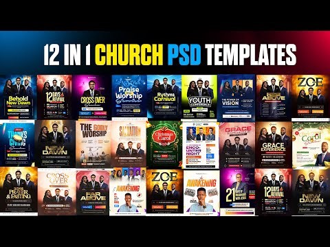 24-IN-1 Editable Church Flyer Templates (PSD) | Create Stunning Church Event Flyers in Minutes