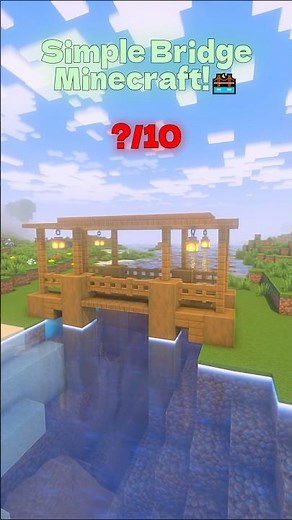 The Easiest Bridge In Minecraft🌉 #minecraftbuilding