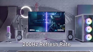 Pixio PX248 Wave 24 inch 200Hz Refresh Rate FHD 1080p Resolution Fast IPS Panel 1ms GTG Response Time Gaming Monitor with Adaptive Sync