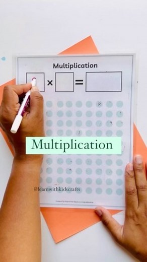 Nisha Yadav| Your Key to Easy Learning Activities on Instagram: "Save this idea to practice multiplication. Comment “LINK” for this template as well as other multiplication worksheets with times table, grid, pop it. Follow @learnwithkidscrafts for more ideas #handsonlearning #mathactivities #earlymath #multiplication #mathsactivities #elementary #iteach #homeschoolingideas #diymom #momlife #earlychildhood #mathproblems #homeschoolmom #printables"