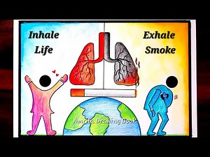 No Smoking Drawing | World No Tobacco Day poster | How to Draw Anti Tobacco drawing | Stop Smoking