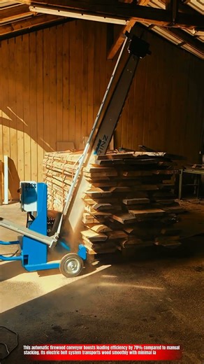 Tools Innovation Automatic Firewood Conveyor Machine for Wood Handling | workers easy Solution