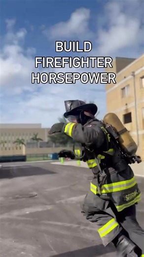 Firefighter horsepower is built by mastering the basics and applying them with intent. Sprint stairs using a StairMaster or staircase One minute all out sprint Two minute easy recovery Repeat for 10 rounds Run consistently to build a durable engine Thirty second hard effort One minute easy jog Repeat for 10 rounds Train force output under fatigue Tire strikes Thirty seconds hard effort Thirty seconds controlled recovery Repeat for 10 rounds Sled pushes to build work capacity Two minutes steady c