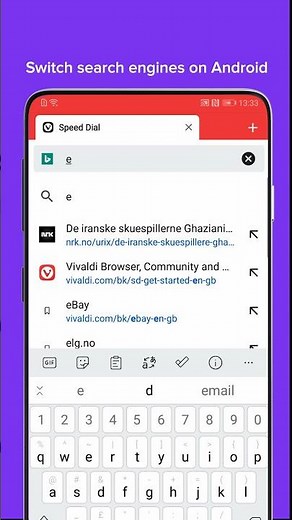 Effortlessly switch between search engines on your Android device with Vivaldi Browser 🤓