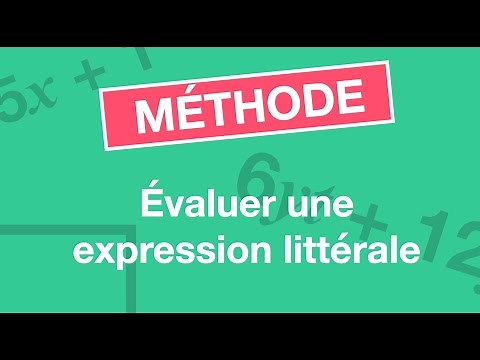 Évaluer une expression littérale