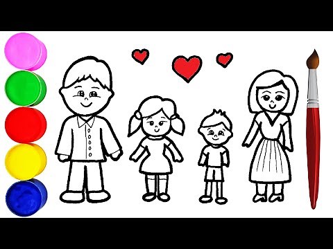 Familie Zeichnen und Malen für Kinder
