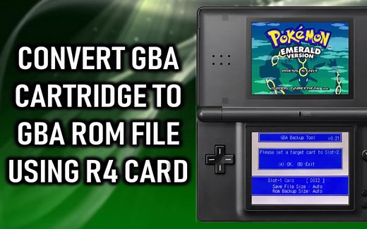 【糊涂蒜/英文字幕】用R4烧录卡导入/导出GBA卡带存档