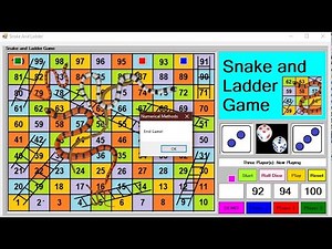 SE03: Snake And Ladder Board Game on Computer, Demo, 1 - 3 Players, 1 - 3 Dice, Download VB Codes