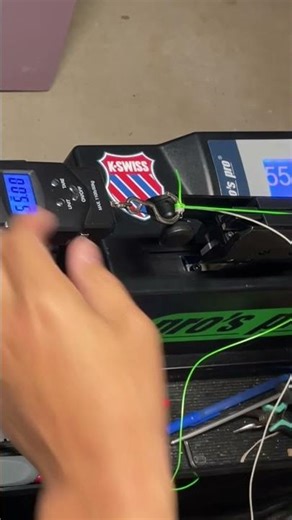 Checking racquet stringer tension calibration accuracy #shorts #tennisstringing #badminton #diy