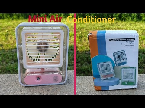 Mini Air Conditioner : Transparent Spray Fan | Unboxing And Review / ‪@UnboxingTV1‬