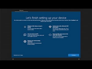 Lets finish setting up your device Windows 10 / 11