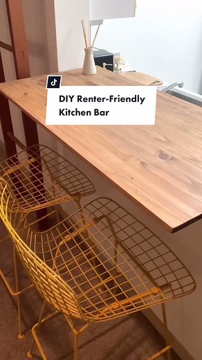 DIY Renter-Friendly Kitchen Bar - Easy Installation Tips