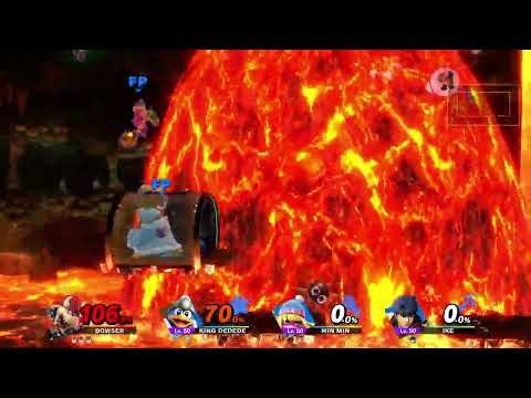 [Amiibo] Bowser (Luppi) vs. Brisk (King Dedede), Armstrong (Min Min), & Eke (Ike)
