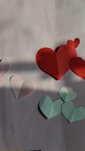How to cut easy heart shape with a paper... Paper cutting heart ♥️#heart #papercut #youtubeshorts