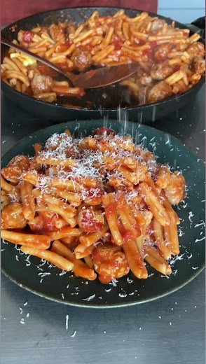 106K views · 1.2K reactions | Casarecce con Salsiccia. Rich, tomatoey, sausage pasta topped with parmesan. Fennel seeds are key here. The full recipe is on the site. #Mob | Mob | Facebook