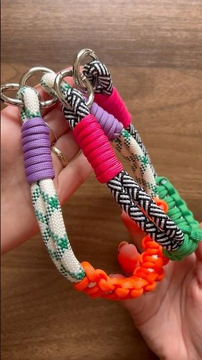 [Super Easy!] I tried making a colorful paracord strap 🤭 How to Make a Paracord Strap | Colorful ...