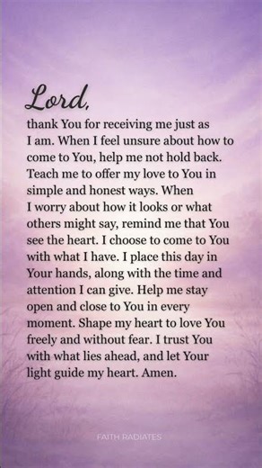 Let Jesus receive your love | Daily Prayer | Faith Radiates