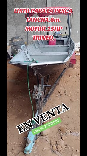 Lancha de 6 Metros Ideal para Pesca en Venta