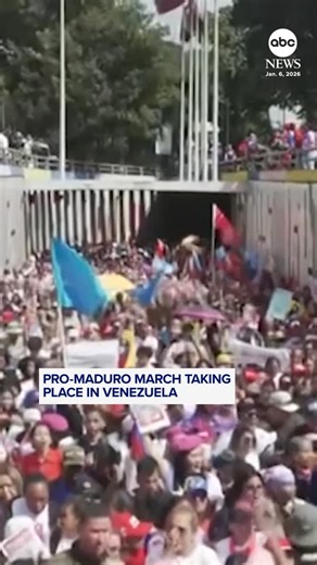 ABC News on Instagram: "Pro-Maduro protests erupted in Caracas following the arraignment of ousted Venezuelan leader, Nicolás Maduro. ABC News' Luis Martinez breaks down the details. Follow live updates at the link in bio."