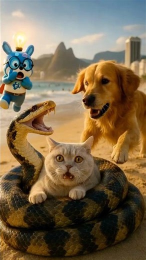 Dog vs Python: The Fight to Save the Cat Begins!