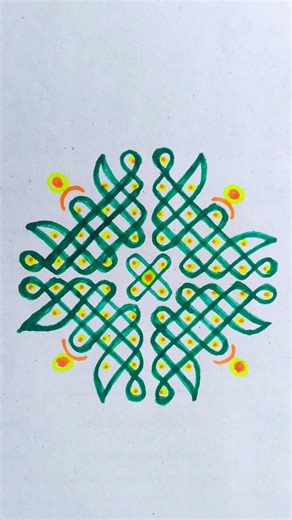 Easy Rangoli Kolam | Dot Rangoli | Simple & Viral