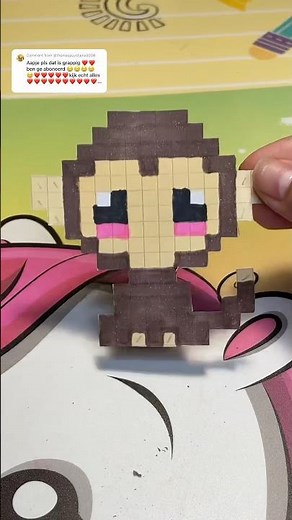 Pixel Art 🐵 #monkey #paperdiy #pixelartideas #pixel #pixelart #diy