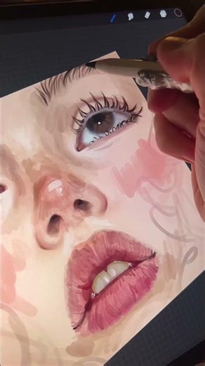 How to draw portrait in procreat #drawing #art #viral #shorts