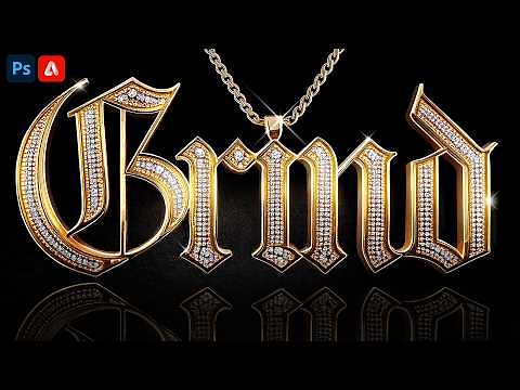 Easy Gold Diamond 3D Text Effect in Photoshop & Firefly
