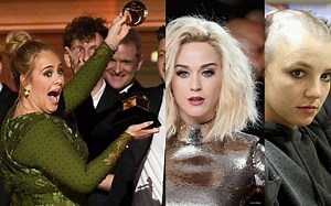 Khoảnh khắc Grammy 2017: Adele bẻ kèn, Katy Perry chế nhạo Britney Spears?