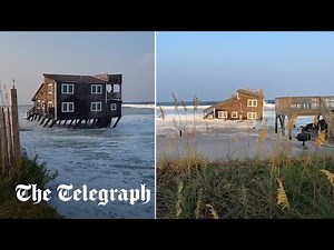North Carolina beach house collapses into the ocean